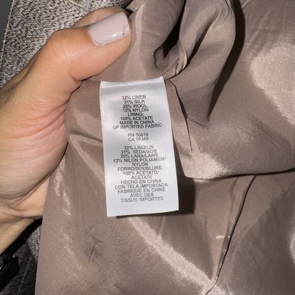 Anne Klein Sheath Dress & Blazer Set - Dress Sz 6 Blazer Sz 4 - Linen Silk Wool - Picture 11 of 16